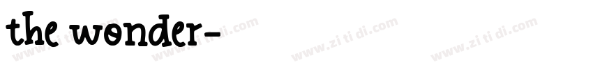 the wonder字体转换